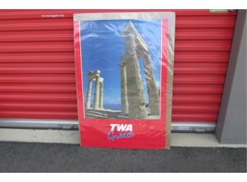 Vintage TWA Trans World Airlines Greece Poster