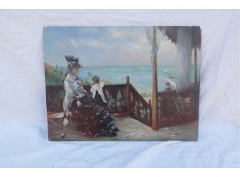 Vintage Oil Painting On Board Signed L Carr