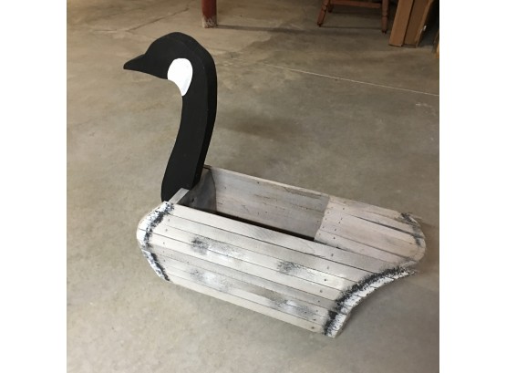 Wooden Loon Planter