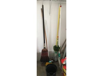 Garage Lot #3: Brooms, Mops And Bucket