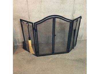 Fireplace Screen With Tools