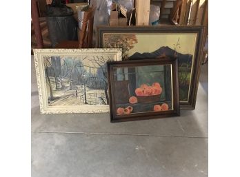 Lot Of 3 Paintings
