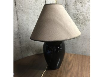 Black Ceramic Lamp With Shade