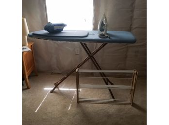 Rowenta Iron, Ironing Board And Drying Rack