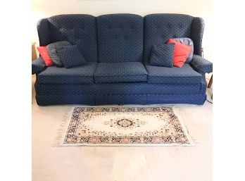 Blue Upholstered Couch