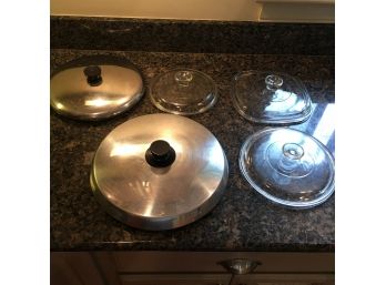 Lot Of Cookware Lids: Metal And Glass