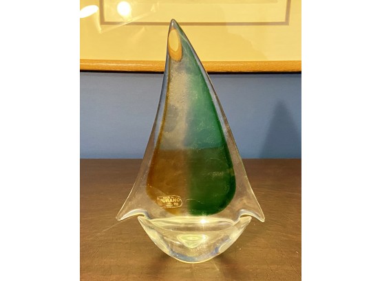 Beautiful Rubelli Murano Art Glass Sailboat