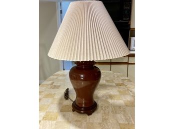 Brown Ceramic Urn Form Table Lamp