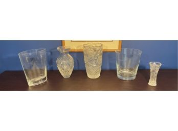 Five Glass Vases