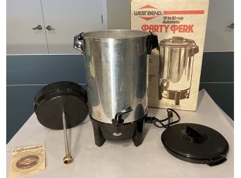 West Bend Party Perk Twelve To Thirty Cup Coffee Percolator