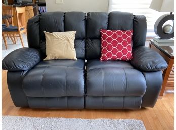 Leather Double Recliner Love Seat