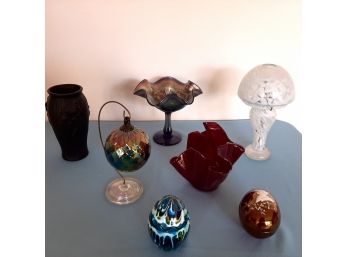 Glass Collectables - Includes Signed Portrait Egg