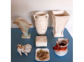 Vintage Ceramic Pieces - Including A McCoy And Red Wing