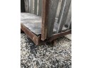 Antique Industrial Factory Cart On Casters