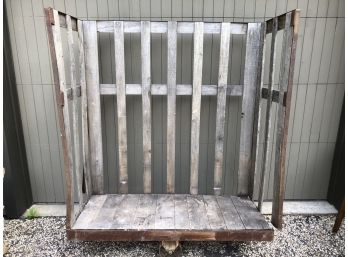 Antique Industrial Factory Cart On Casters