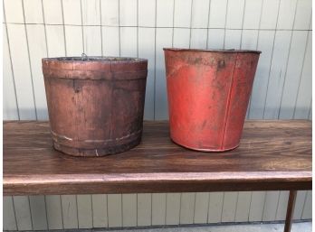 Antique Vermont Maple Sap Buckets