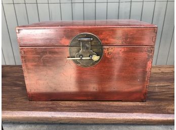 Dovetailed Asian Motif Chest