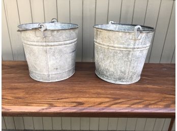 Antique Galvanized Buckets