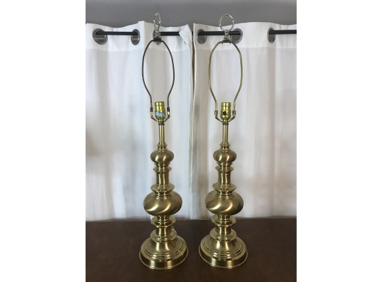 Pair Of Brass Lamp Bases