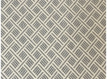 White And Grey Squared Area Rug
