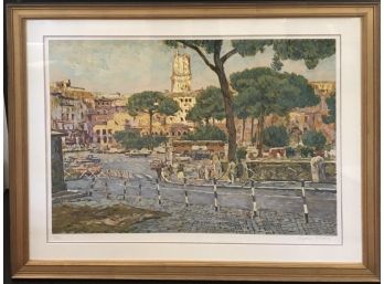 Framed And Matted Painting By Eugene Kaspin