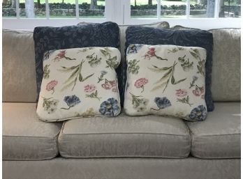 Four Custom Sofa Pillows