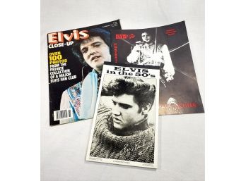 2 Vintage Elvis Magazines &  Elvis Photo Pad