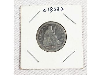 1853 Seated Liberty Quarter With Arrows