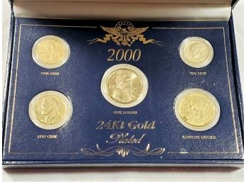 24k Gold Plated Millennium  Coin Set