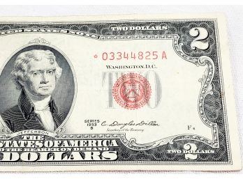 1953 B  $2 Red Seal STAR NOTE