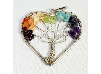 Handmade Colored Stone Pendant
