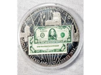 Commemorative $1000 Dollar Bank Note Coin