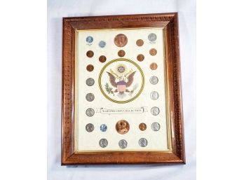 War Time Coin Collection  Wood Framed