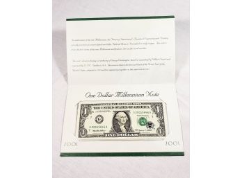 2001 Millennium Note 1 Dollar UNC Bill
