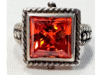Beautiful Red Stone Sterling Silver Ring