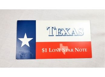 Texas Lone Star State $1 UNC --- Star Note