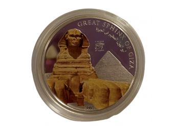 Cook Islands 2014 $5 History Of Egypt Great Sphinx Of Giza 20g Silver Coin