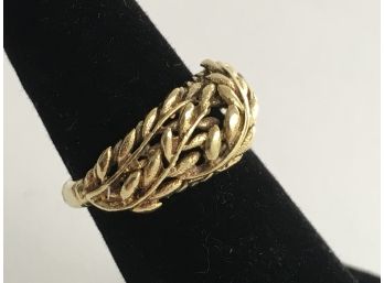 14K Gold Tested Leaf Branches Ring 7.3 Grams