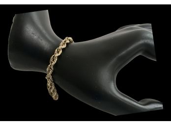 14K Gold Tested Rope Bracelet 12.1 Grams