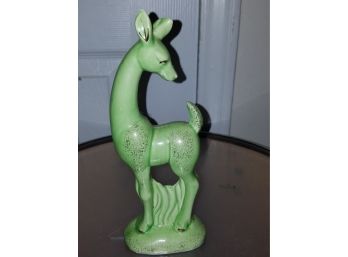 Beautiful Green Deer Figurine