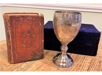 Vintage Tanakh (Hebrew Bible) & A Kiddish Cup & Box