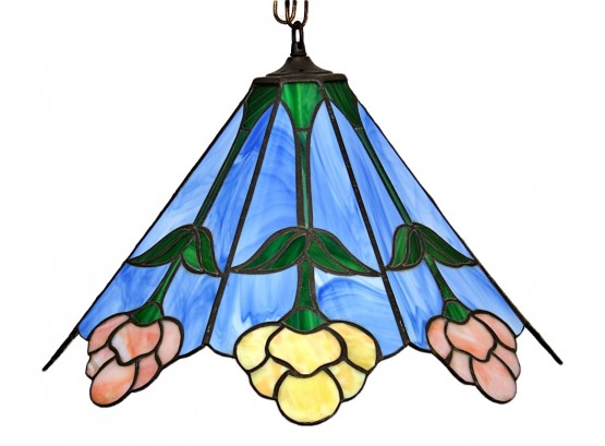 Hand Crafted Stained Glass Hanging Light Fixture
