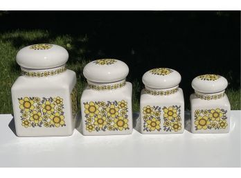 Set Of Four Taunton Vale Canisters Made In England