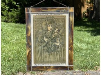Stained Glass Frame With Signed Russian Print
