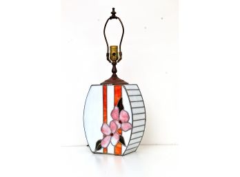 Wonderful Hand Crafted Stained Glass Lamp With Nightlight Base