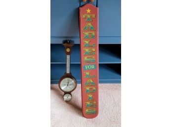 Vintage Style Sign And Barometer (SF78)