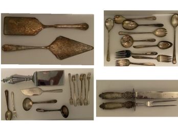 Collection Of Flatware Serving Pieces