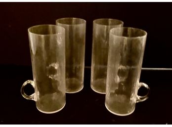 Four Tall Handled Glasses