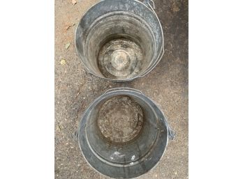 Zincote 2 Hand Dipped Galvanized Metal Buckets