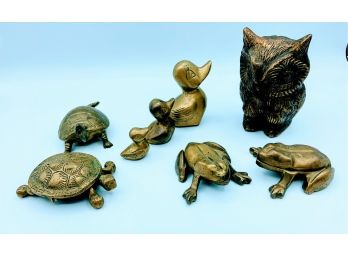 Brass Animals Boxes/Figures (8)